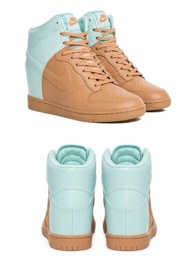 NIKE DUNK SKY HI VT QS VACHETTA TAN/ARCTIC GREEN - SIZE 9.5 - PRE-OWNED